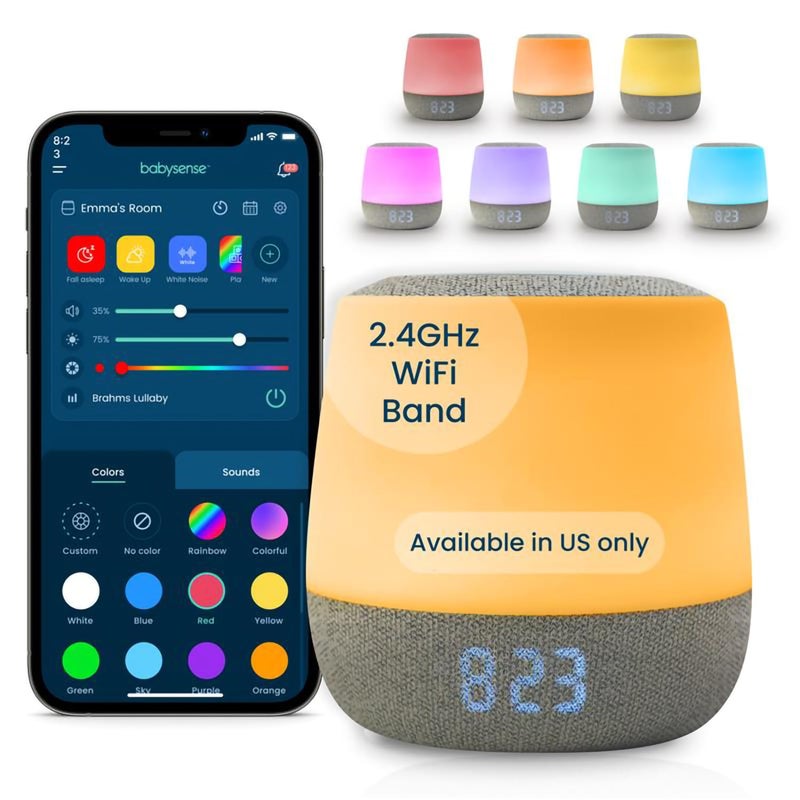 Babysense Dreamer 2.0 Baby Sound Machine with Night Light | 2nd Gen | 28 Soothing Sounds | Toddler Sleep Trainer | App-Controlled White Noise Machine | Sleep Timer | 2.4GHz WiFi | US Only - Image 1